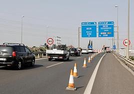 Obras en la Ronda Sur para la construcción de un nuevo carril bici