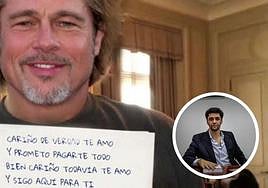 Uno de los montajes que recibía la víctima junto con la imagen de su representante legal.