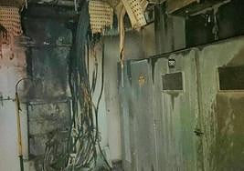 El cuarto del transformador ha quedado arrasado.