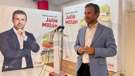 Julio Millán en la rueda de prensa de este martes.