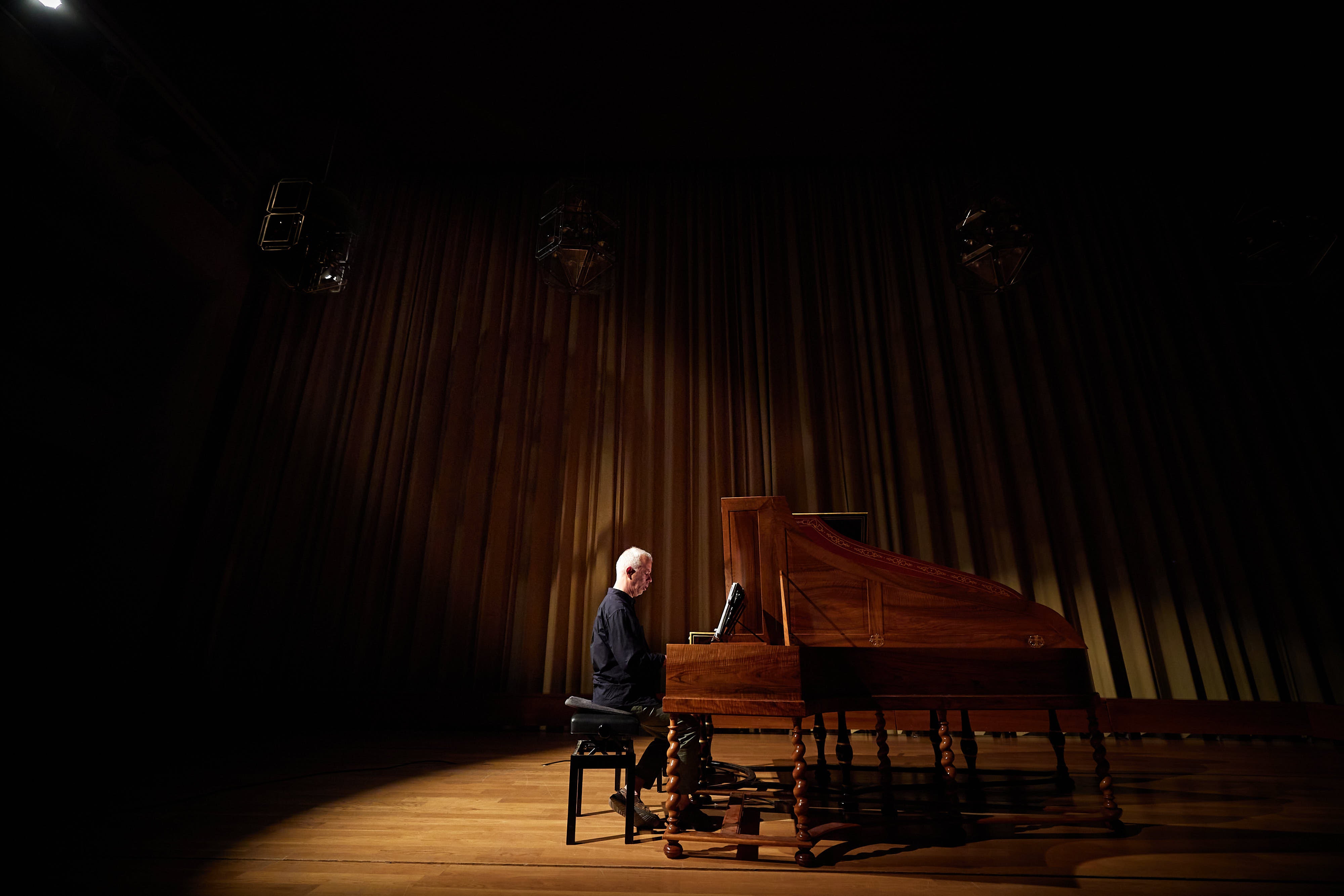 Pierre Hantaï, durante el ensayo previo al espectáculo.