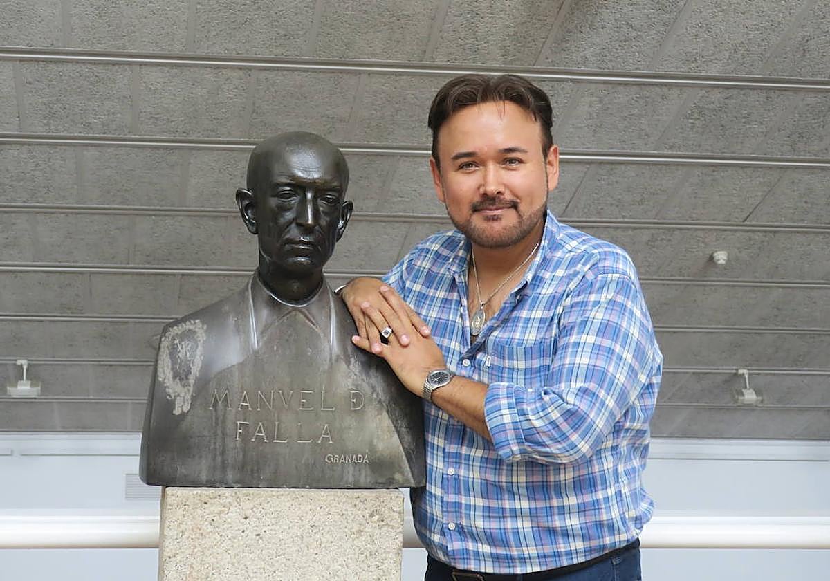 El tenor mexicano Javier Camarena, ayer en el Auditorio Manuel de Falla.