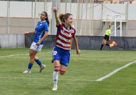 Lauri señala al cielo en un gol conseguido esta temporada.