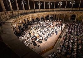 Un momento de 'Turandot', anoche en el Palacio de Carlos V.