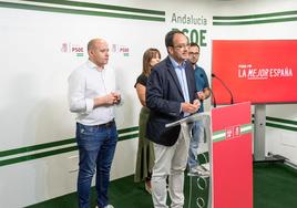 Antonio Hernando durante una rueda de prensa reciente.