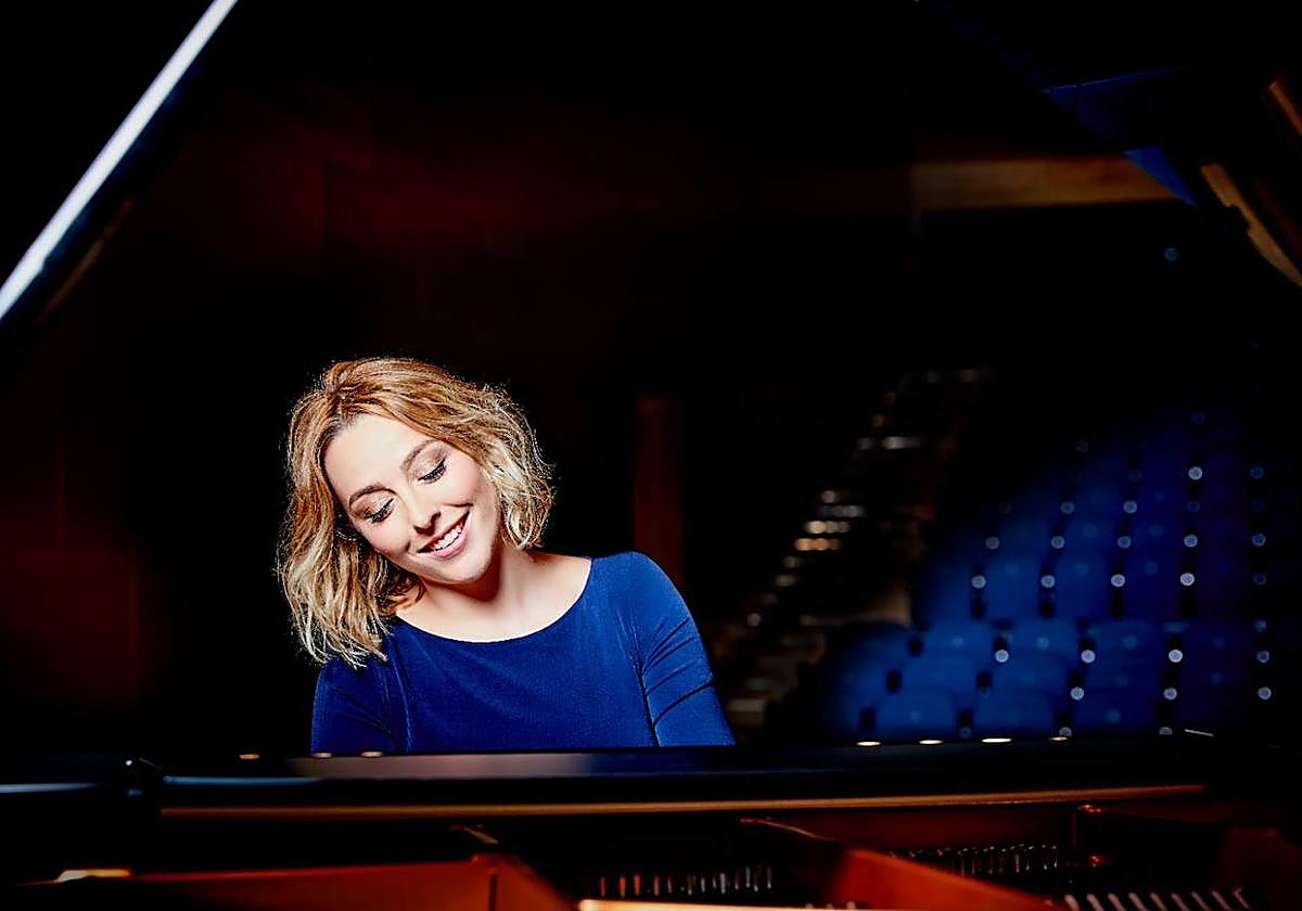 Judith Jáuregui durante una actuación.