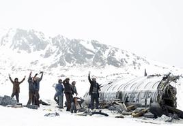 Escena de 'La sociedad de la nieve' rodada en Sierra Nevada, a principios de 2022.