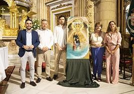 Cartel anunciador de los actos religiosos por la celebración de la Virgen del Mar.