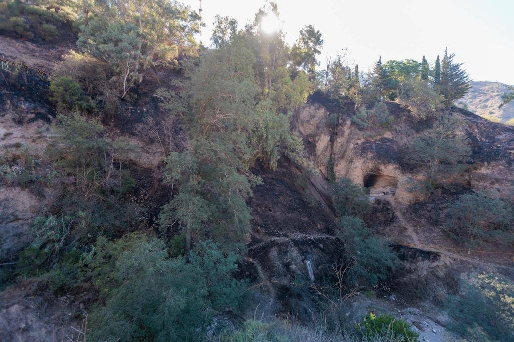 Las imágenes del incendio en el Sacromonte en Granada