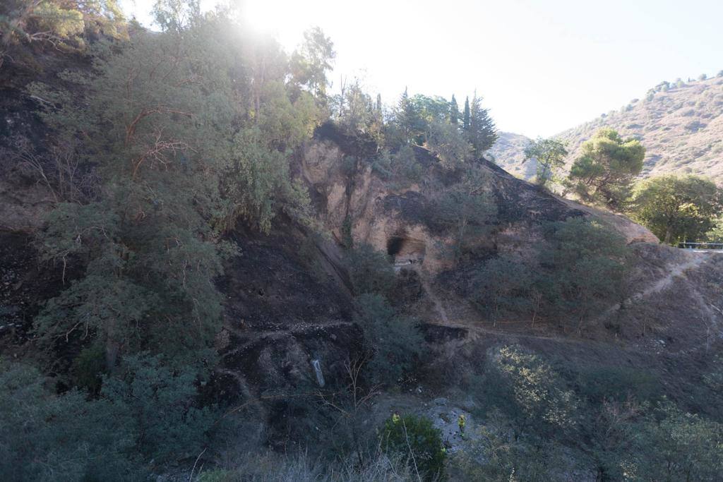 Las imágenes del incendio en el Sacromonte en Granada