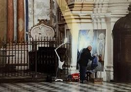 El artista, en una de las sesiones de trabajo.