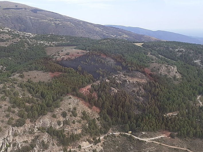 Incendio declarado en Dúrcal.