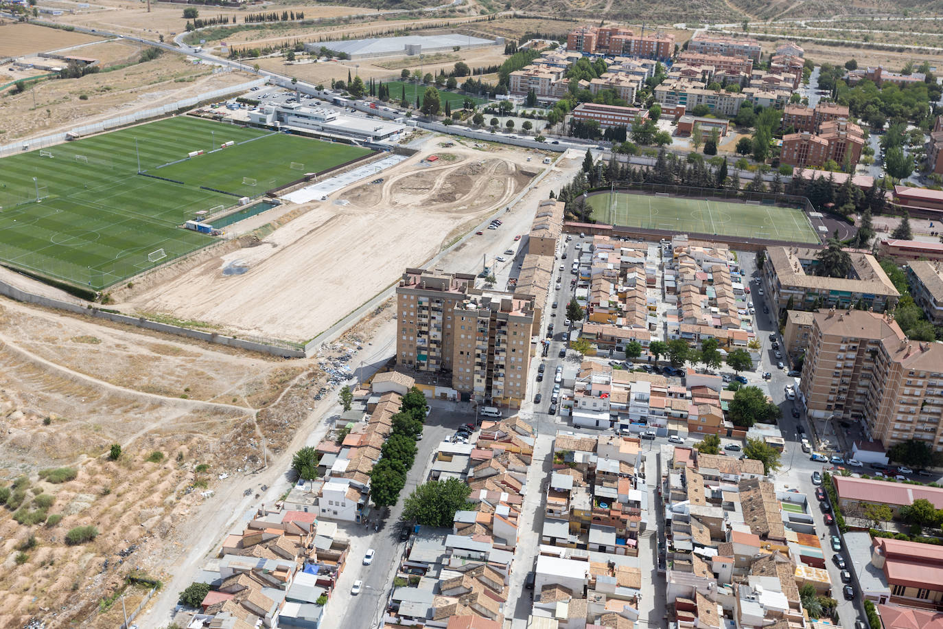 Granada, vista desde el helicóptero de la Guardia Civil