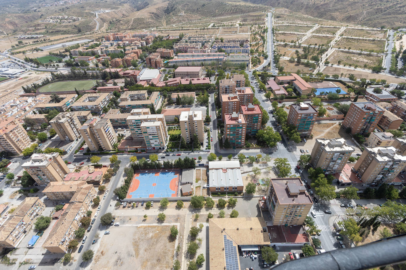 Granada, vista desde el helicóptero de la Guardia Civil