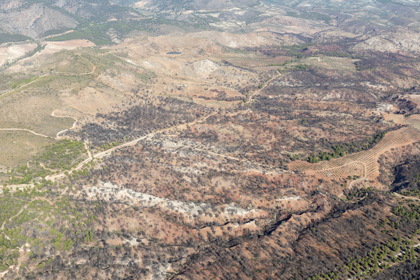 Granada, vista desde el helicóptero de la Guardia Civil