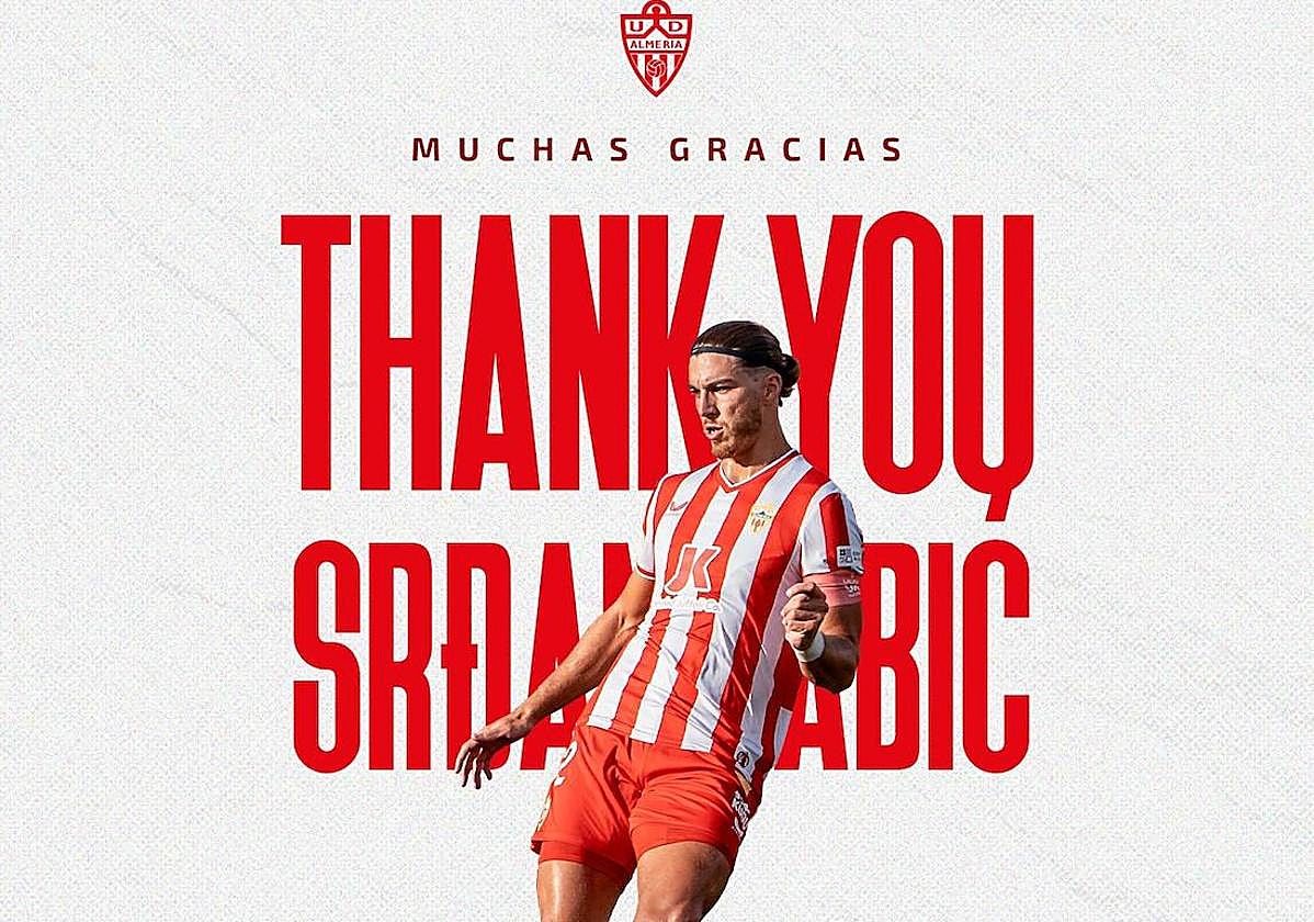 Despedida de la UD Almería a Srdjan Babic.