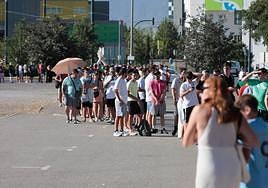 Las imágenes de la cola de la afición del Granada para el partido de España