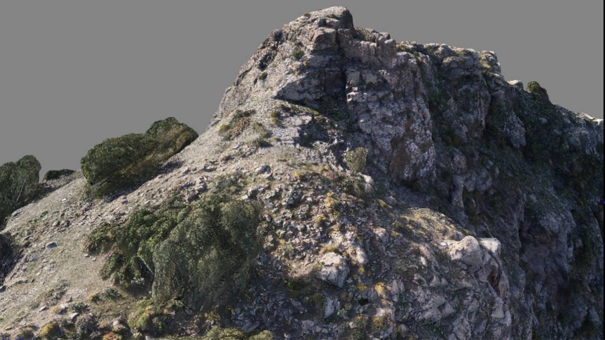 Modelo en 3D del castillo de Poqueira.