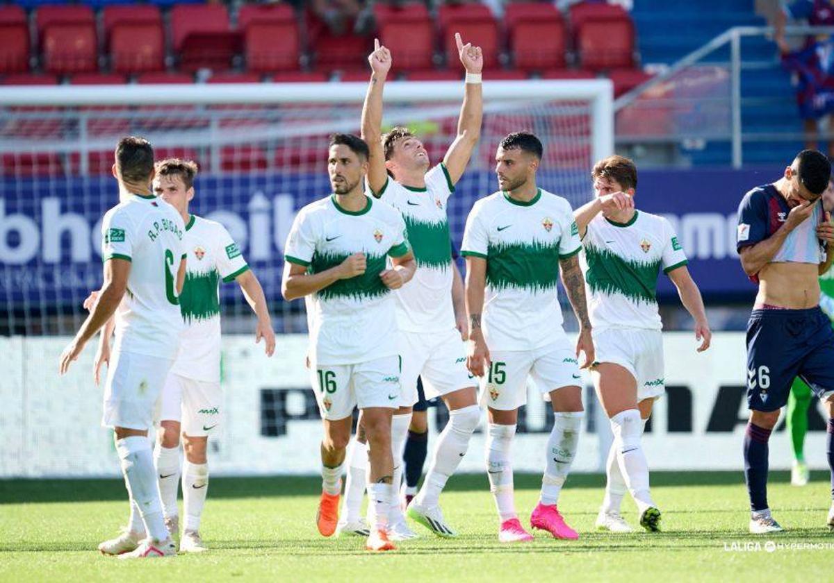 Boyé, en la celebración del gol de la pasada jornada.