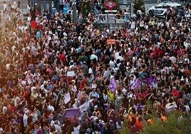 Manifestación en Madrid en apoyo a la futbolista Jenni Hermoso.