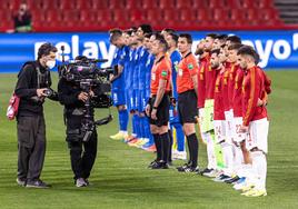 La selección española en su última visita a Granada