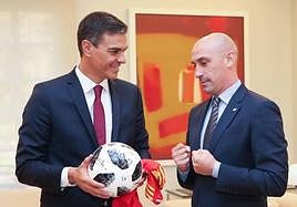 Pedro Sánchez y Luis Rubiales.