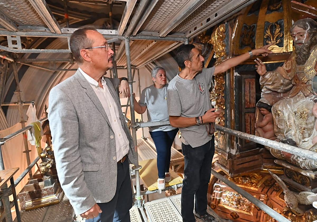 El retablo del Monasterio de las Comendadoras ultima su restauración con las ayudas de arte sacro