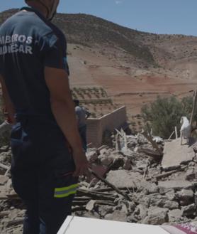 Imagen secundaria 2 - La Unidad Canina de Rescate de Almuñécar, en acción en Marruecos.