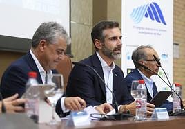 El consejero de Sostenibilidad, RamónFernández-Pacheco, durante su intervención en el congreso.