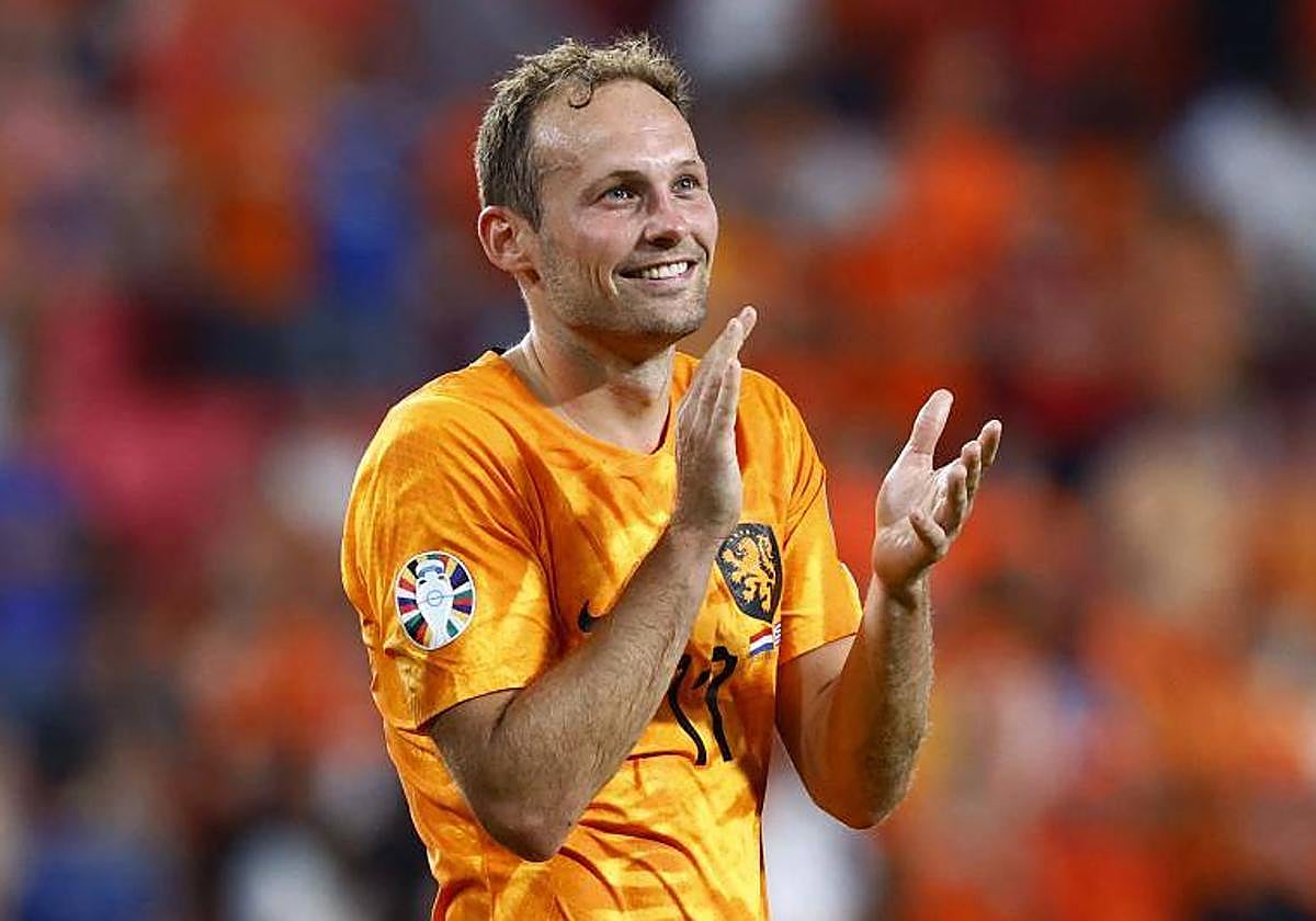 Daley Blind, en un partido con Países Bajos estos días.