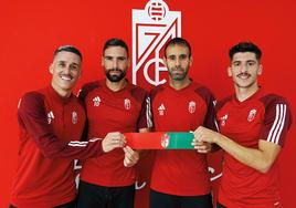 José Callejón, Antonio Puertas, Víctor Díaz y Carlos Neva, capitanes del Granada.