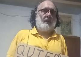 Justo, en uno de sus vídeos donde solicita ingresar en prisión.