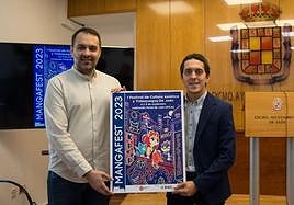 David Herrera y Luis García Millán, en la presentación de Mangafest Jaén.