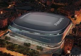 Imagen aérea del nuevo Santiafo Bernabéu.