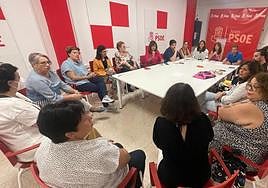 Reunión mantenida en la sede del PSOE en la capital jienense.