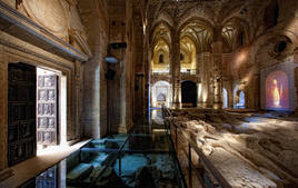 Interior de la iglesia abacial de Alcalá la Rea.