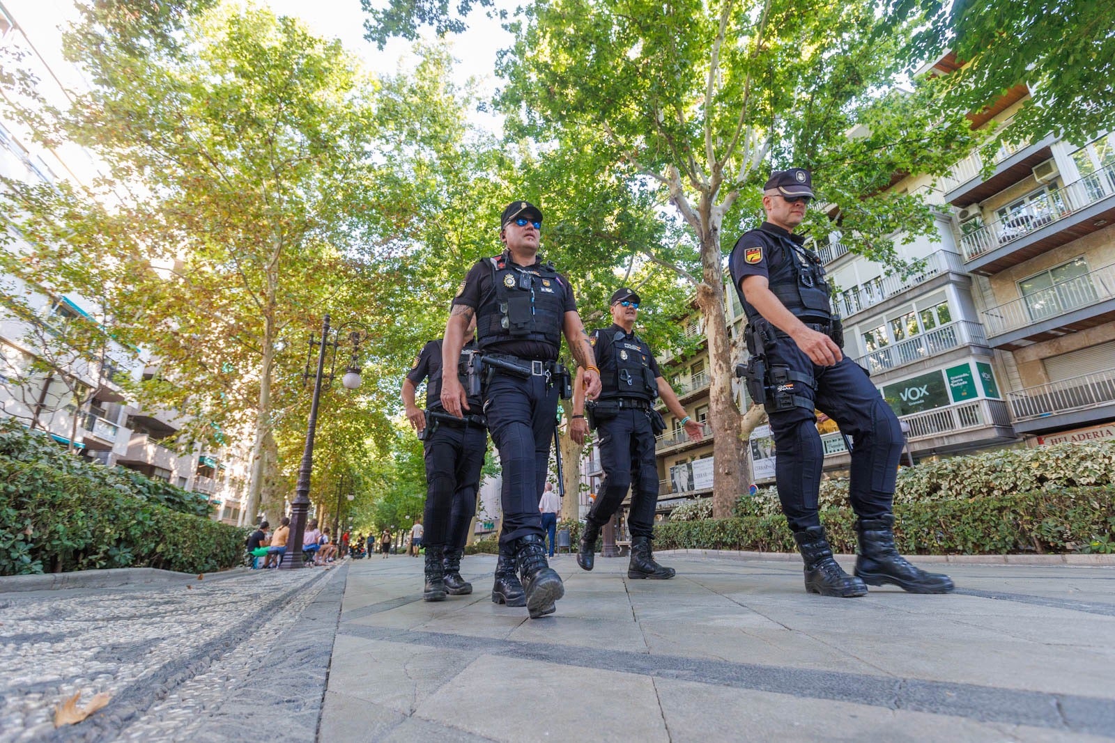 Las imágenes de la policía custodiando el Centro de Granada