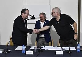 Andrés García Ibáñez, en el acto en el que le nombraron Colegiado de Honor.