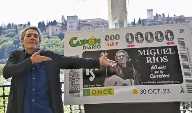 Un cupón de la Once que homenajea a Miguel Ríos