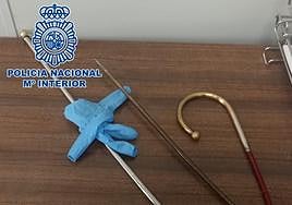 El estoque del detenido.