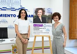 La concejala de Cultura, Susana Ferrer, y la directora Lucía Marín.