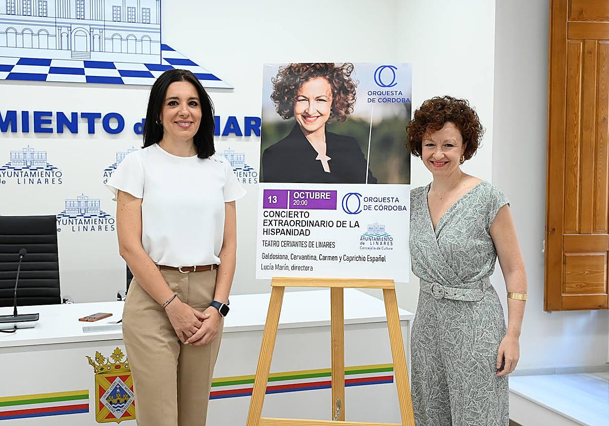 La concejala de Cultura, Susana Ferrer, y la directora Lucía Marín.