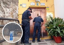 La Unidad de Subsuelo actúa junto al Museo Sefardí. En el círculo, alcantarilla sellada.