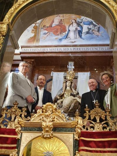 La iglesia de la Virgen de las Angustias de Guadix recupera los frescos del camarín ocultos bajo repintes
