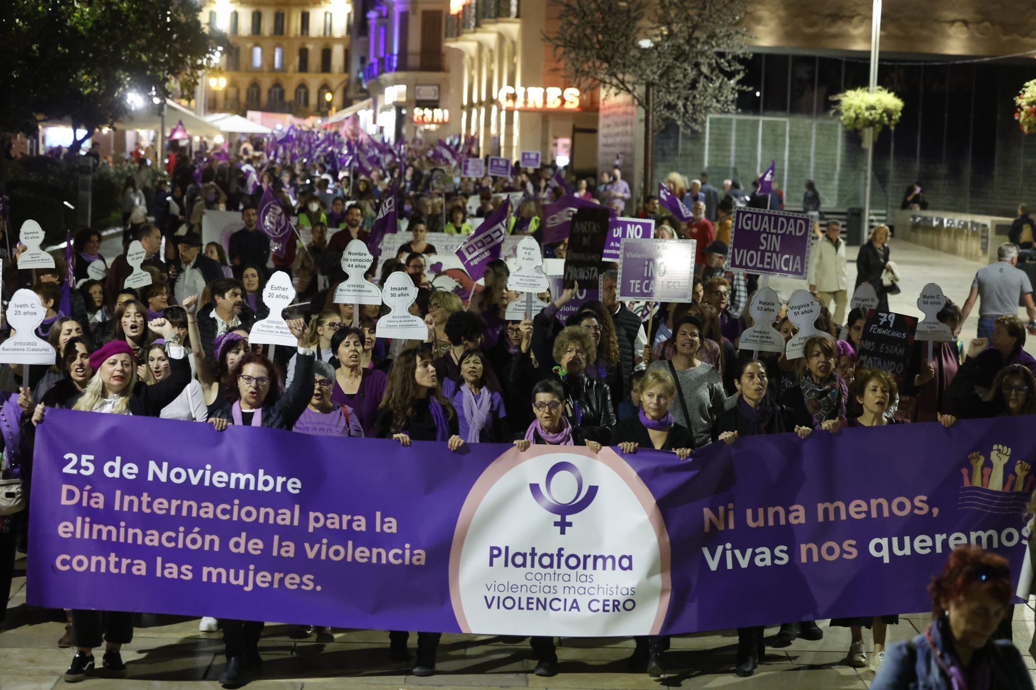 Manifestación en Málaga en contra de la violencia machista.
