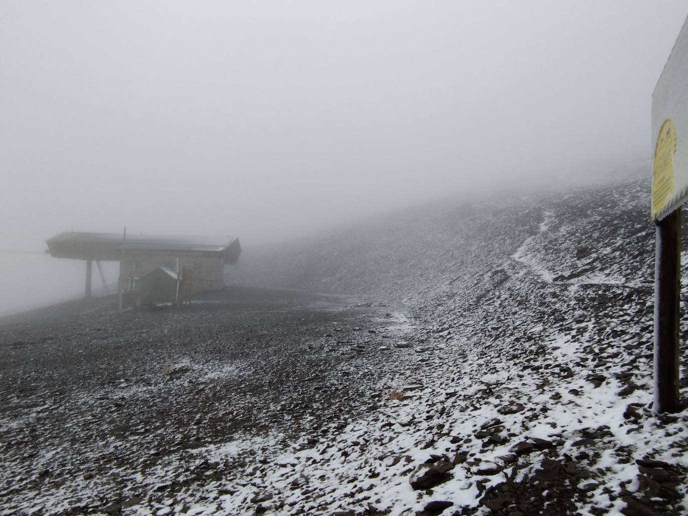 Primeros copos en Sierra Nevada.