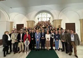 Recepción de los participantes en el Ayuntamiento de Baeza.