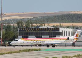 Un vuelo de Iberia en el aeropuerto de Granada-Jaén.