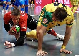 Marcao y Alan Brandi, en una acción del pasado duelo ante Viña Albali Valdepeñas.