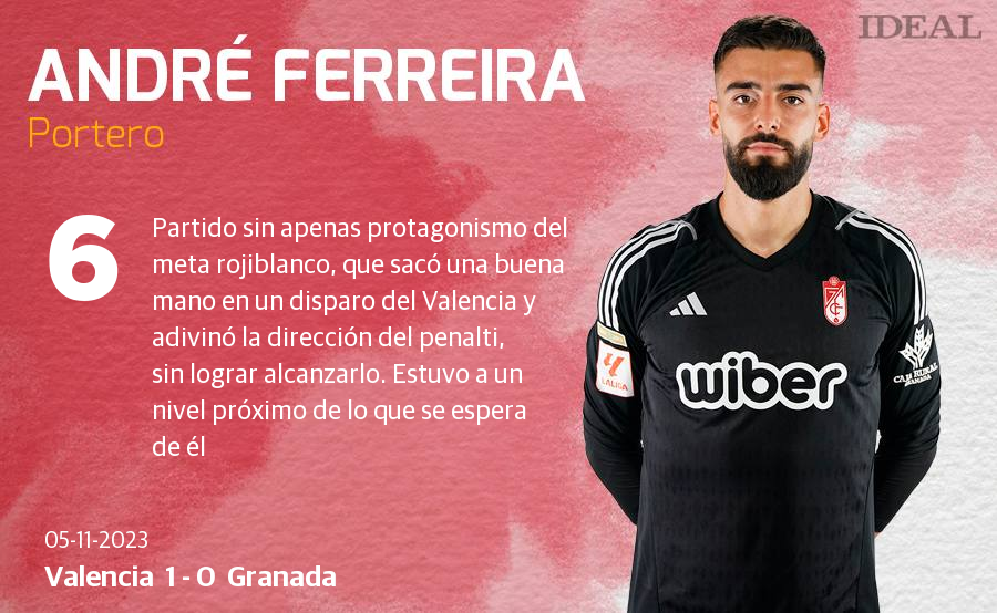 Las puntuaciones de los jugadores del Granada